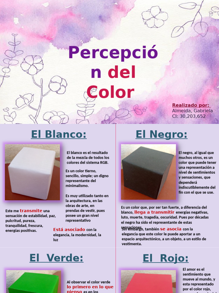 Significado y Sensaciones de Colores | PDF | Color | Negro