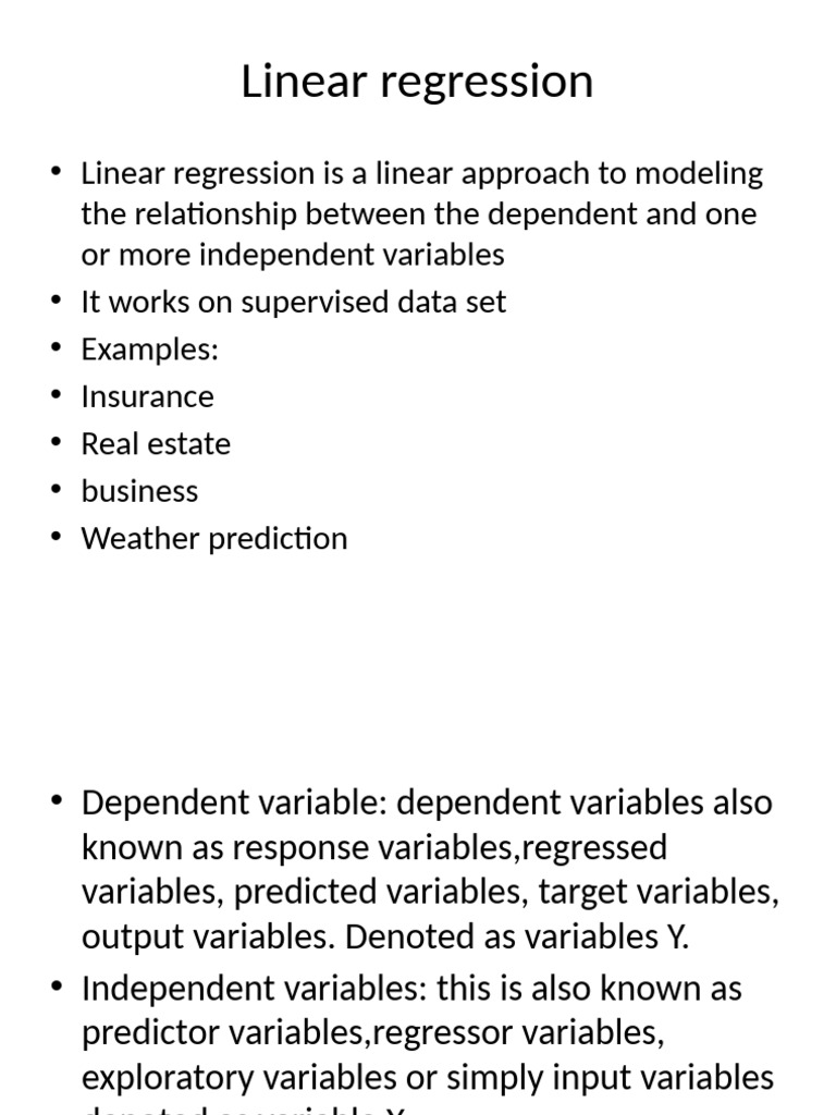 Linear Regression | PDF | Linear Regression | Dependent And Independent ...
