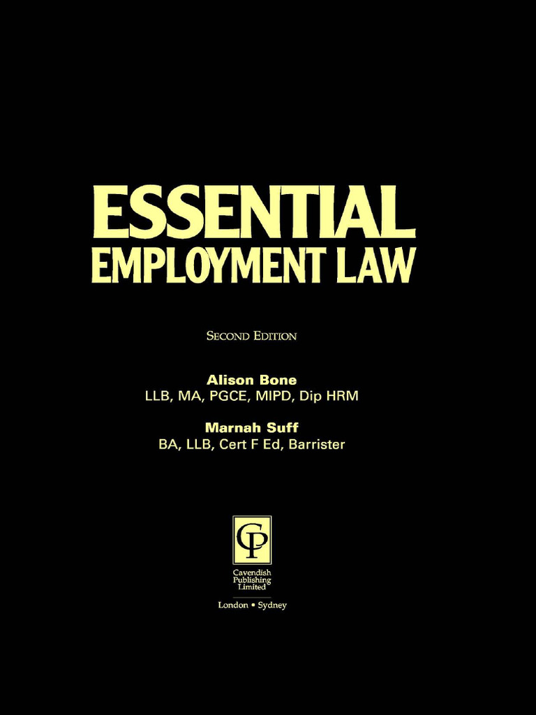 Essetial Employment Law Pdf Employment Labour Law