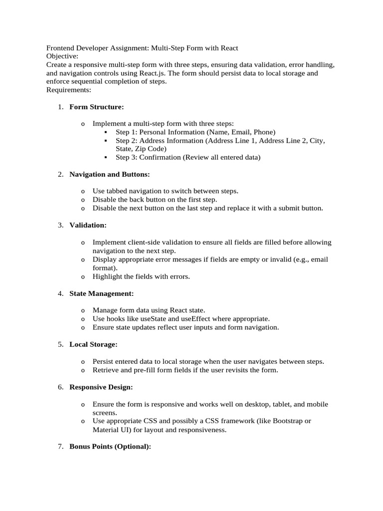 React - Js Intern Assignment | PDF | Software | Software Engineering