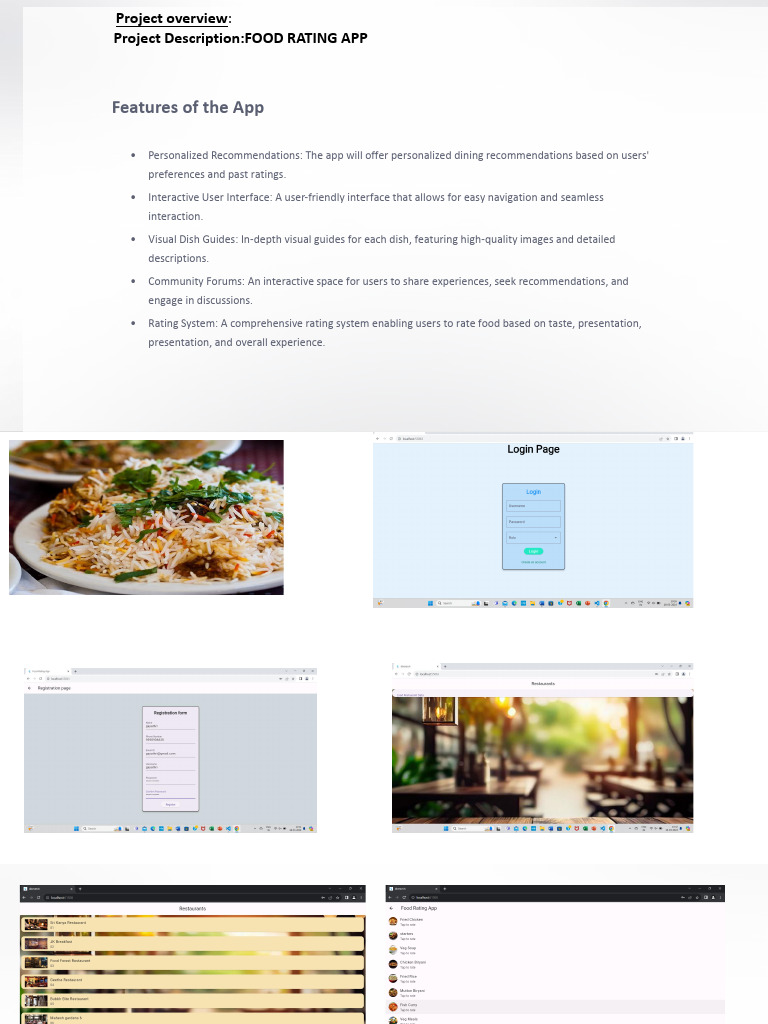Interactive Food Rating App Overview | PDF