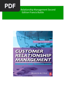 PDF Customer Relationship Management Second Edition Francis Buttle Download