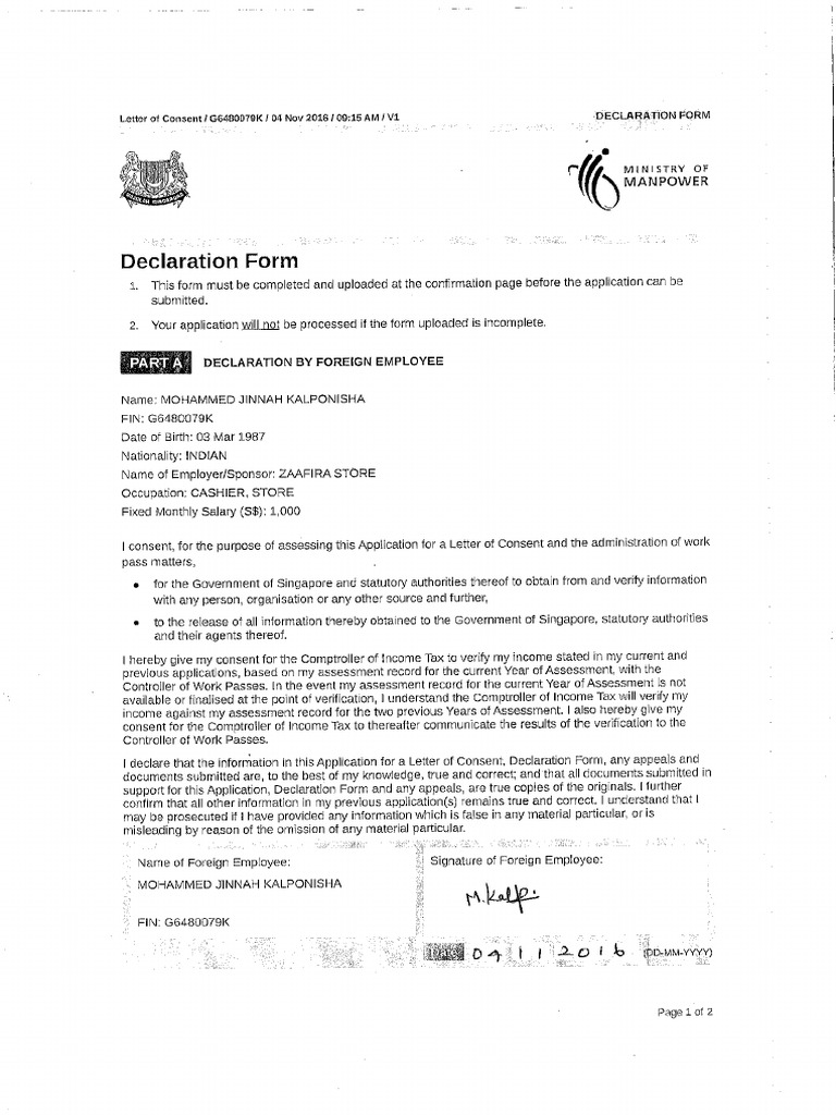 LOCDeclarationFormPrintProcessAction Signed | PDF