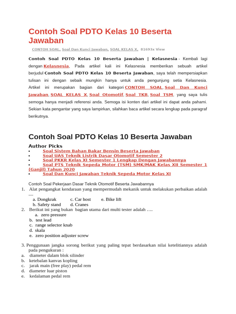 Membongkar Tuntas Soal PDTO Kelas 10 Semester 2: Panduan Lengkap untuk Sukses Membongkar Tuntas Soal PDTO Kelas 10 Semester 2: Panduan Lengkap untuk Sukses