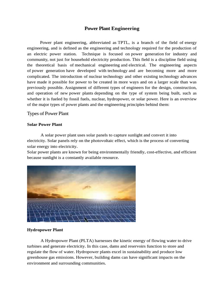 Power Plant Engineering Pdf Electricity Generation Power Station