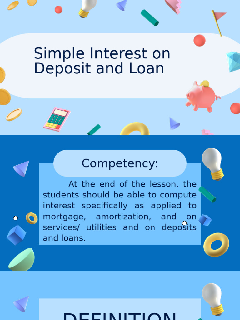 Interests Simple and Its Applications Activity | PDF | Interest | Debt