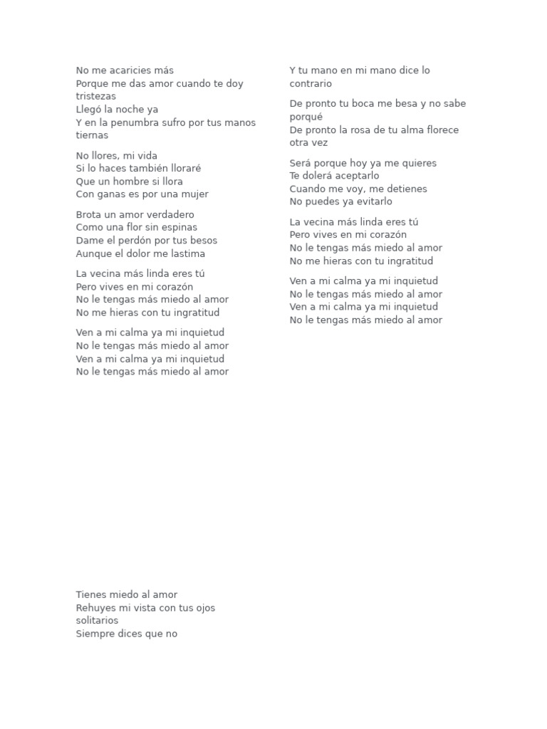 Miedo Al Amor | PDF | Poesía