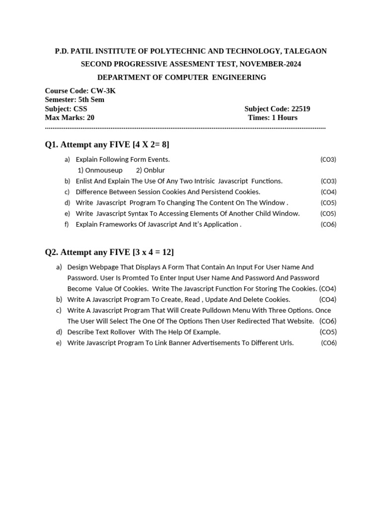 CSS 2 Paper | PDF | Teaching Methods & Materials | Technology & Engineering