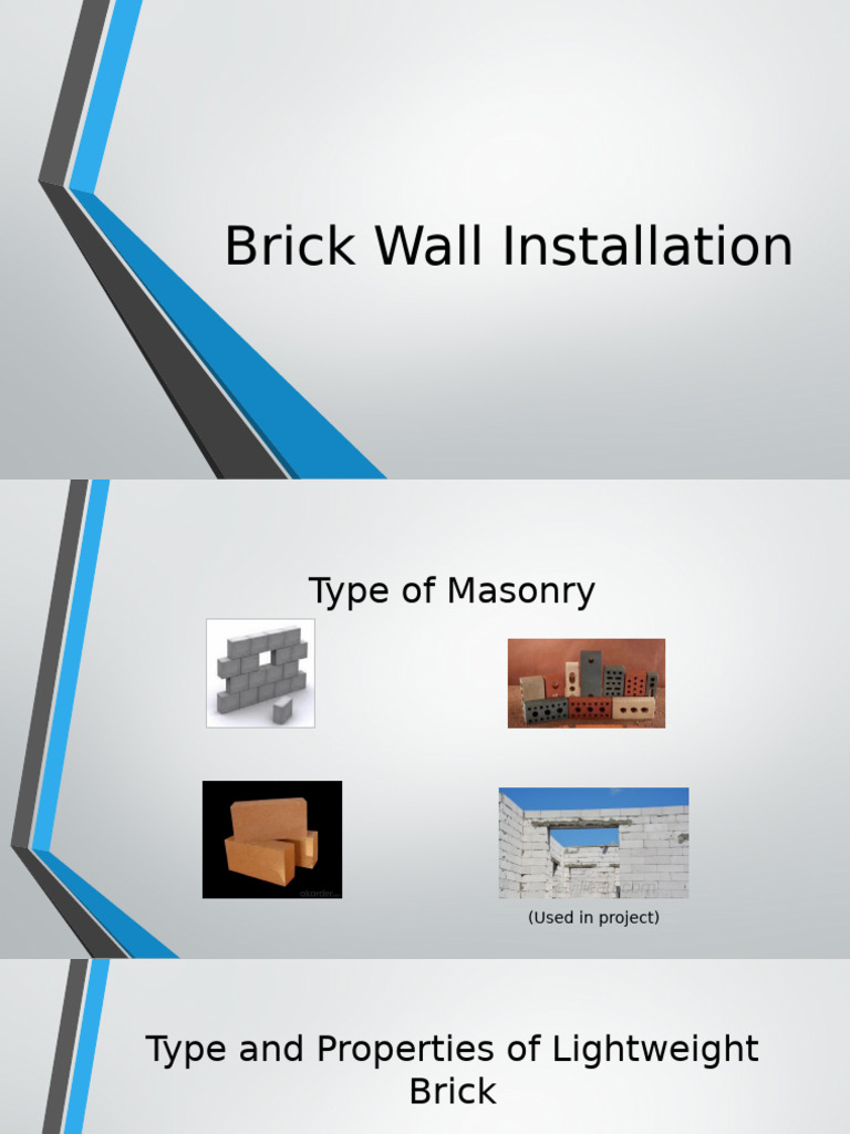 Lightweight Brickwork Method Statement | PDF | Brick | Concrete