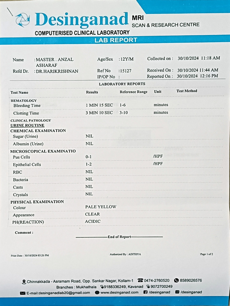 Laboratory Reports Anzal | PDF