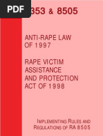 Download Republic Act 8505 and 8353 Anti-rape Law by Thatha Tancay SN79069071 doc pdf