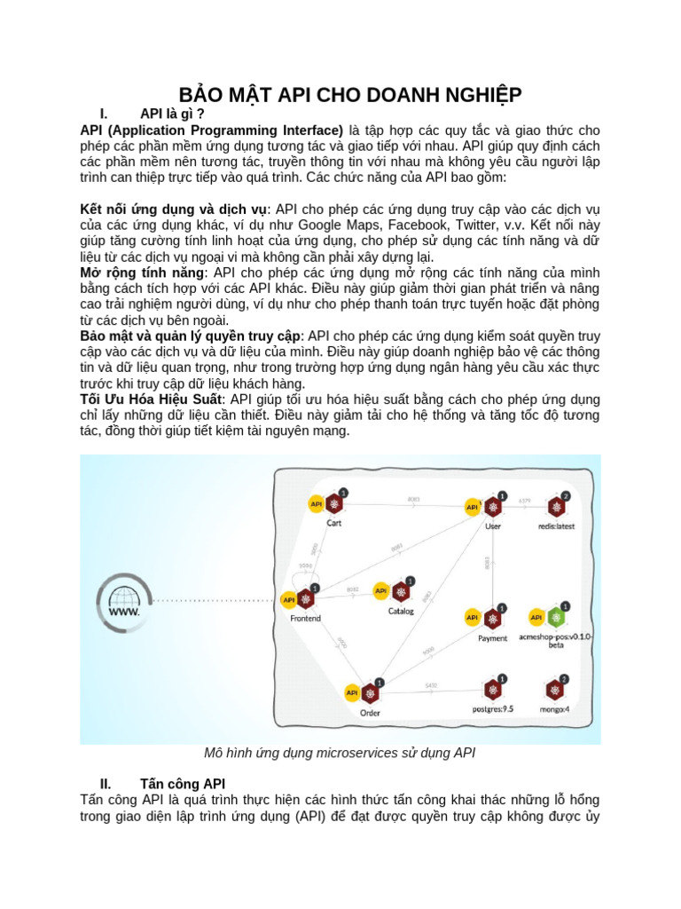 BẢO MẬT API CHO DOANH NGHIỆP | PDF