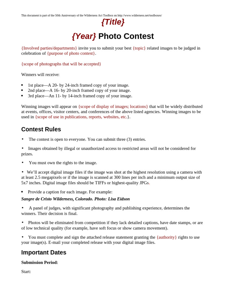 Photo Contest Announcement | PDF | Image | Photograph