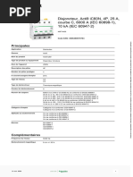 Disjoncteur Schneider Acti9 IC60L - 2 A, 2 Pôles, Courbe C, Référence A9F94202, Neuf