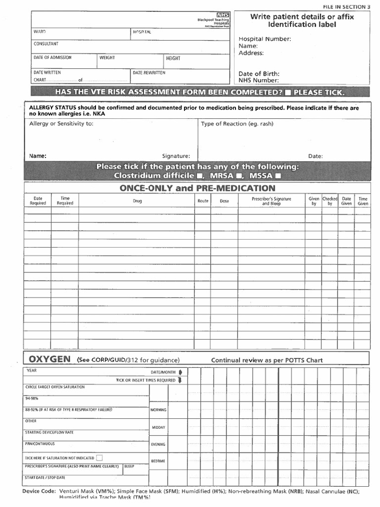 Template For Prescription For Osce Plab 2 | PDF