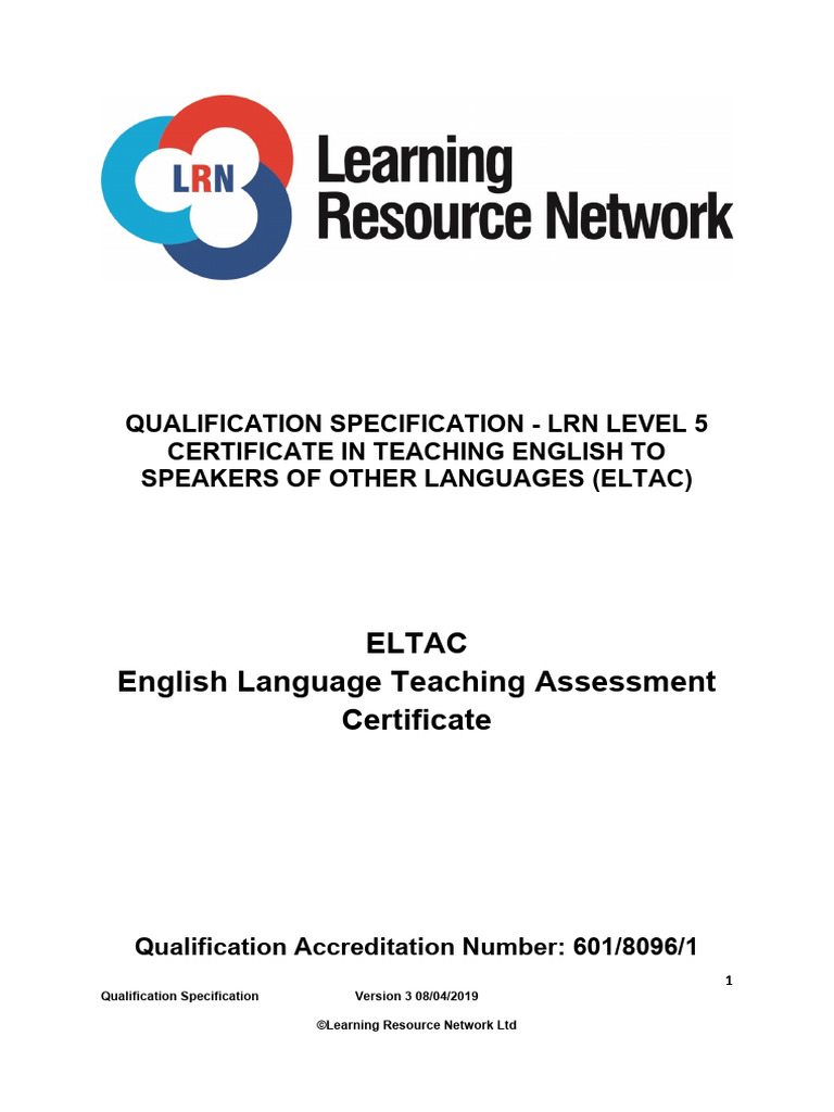 Qualification Specification - LRN Level 5 Certificate in Teaching ...