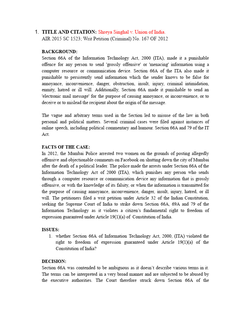 Basics Of Law Case Laws Pdf Justice Crime Violence