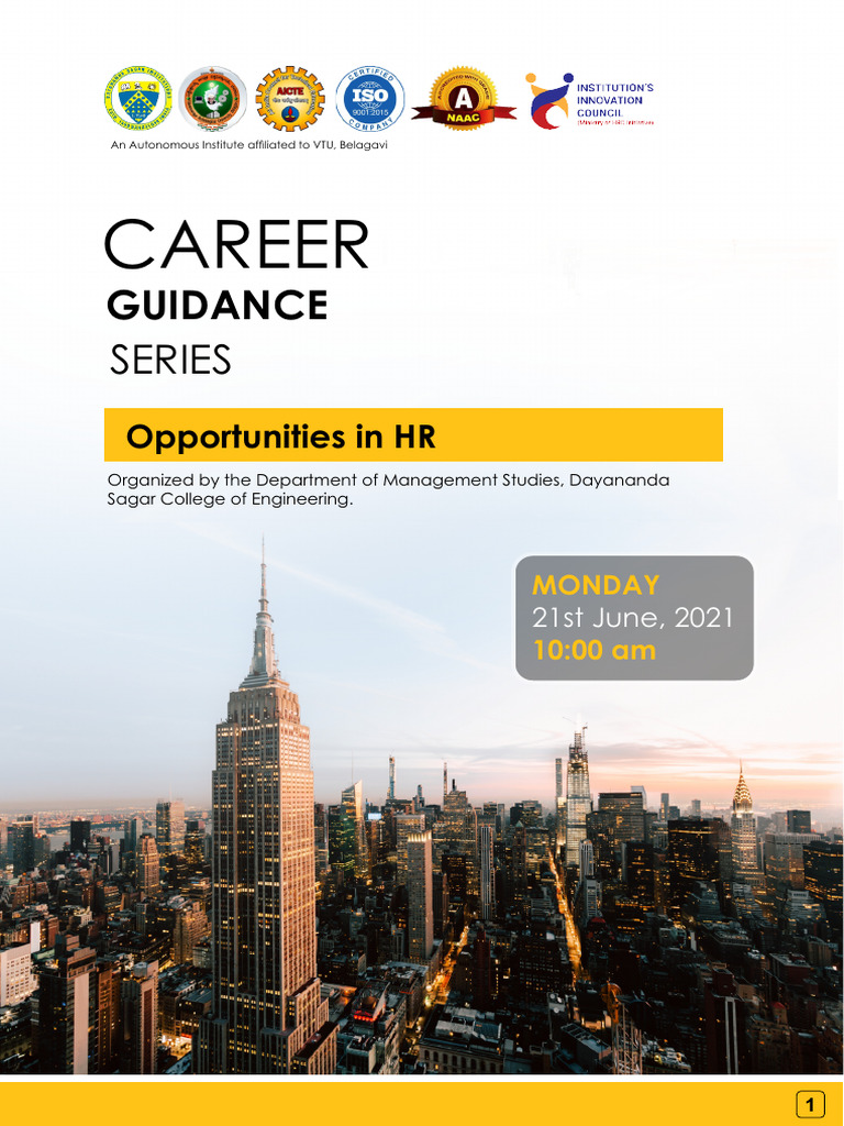 Career Guidance Series Hr Pdf Human Resource Management Business