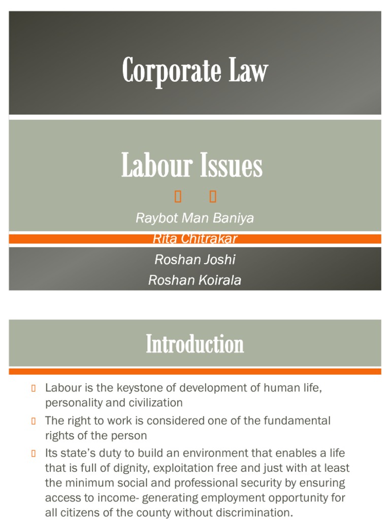 The Right To Work And Fundamental Labour Rights An Analysis Of Labour
