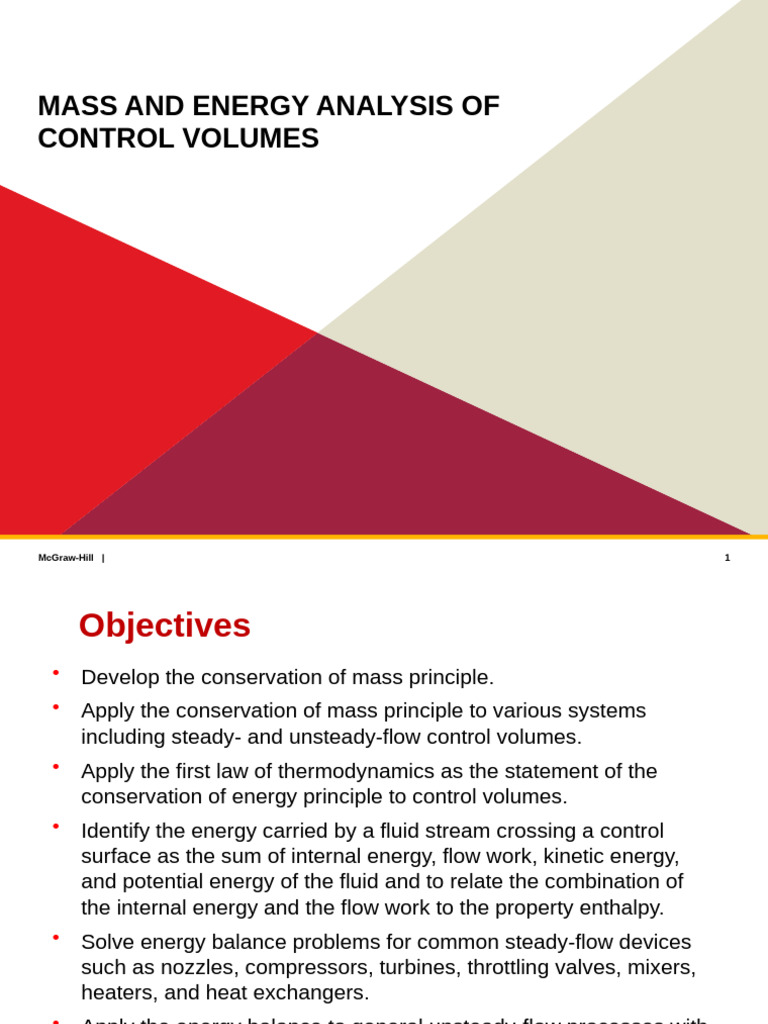 Mass and Energy Analysis in Control Volumes | PDF | Fluid Dynamics ...