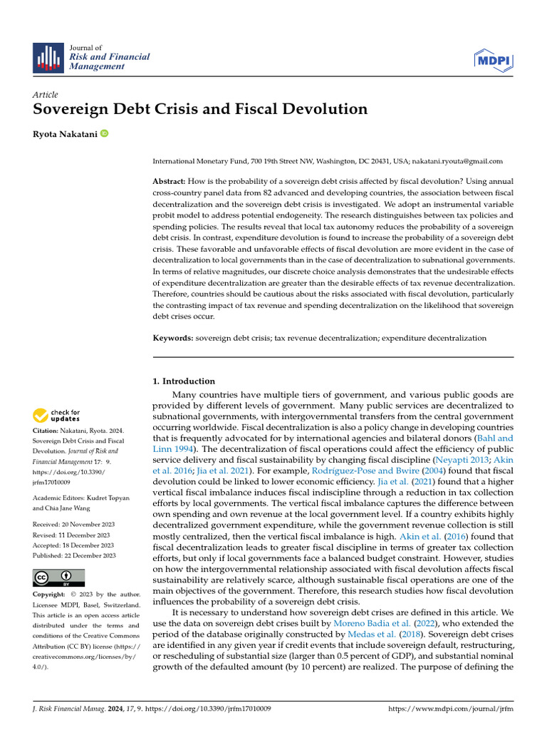 Sovereign Debt Crisis and Fisc | PDF | Government Debt | Greek ...
