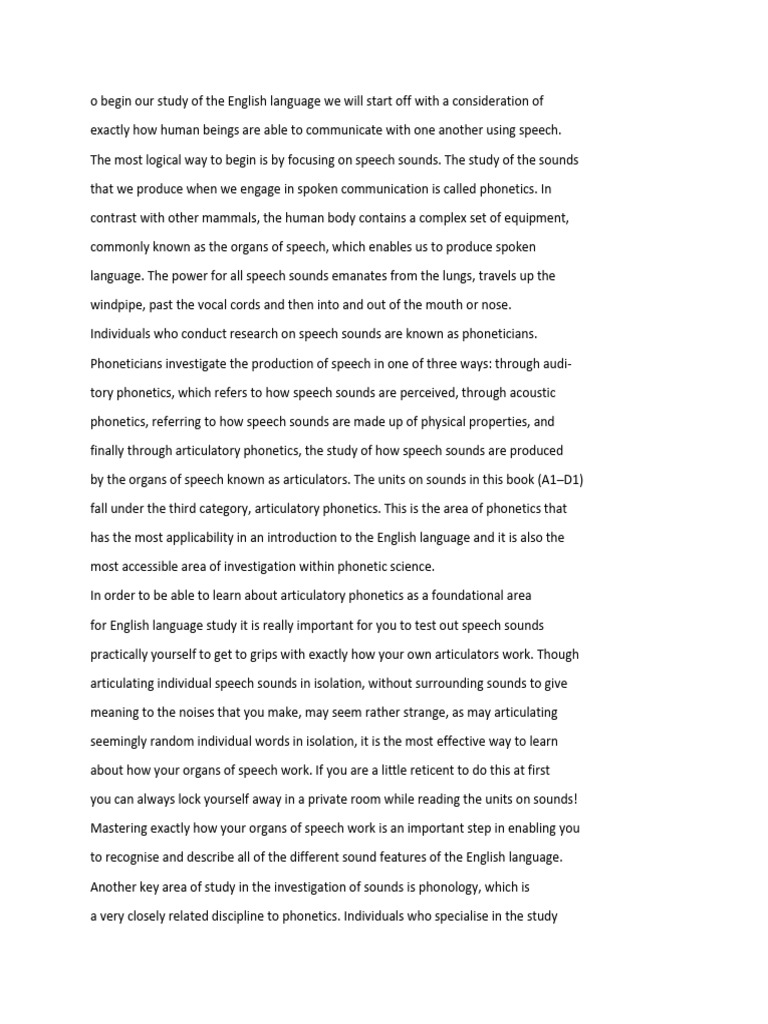 English Language Composition 4 | PDF | Phonology | Phonetics