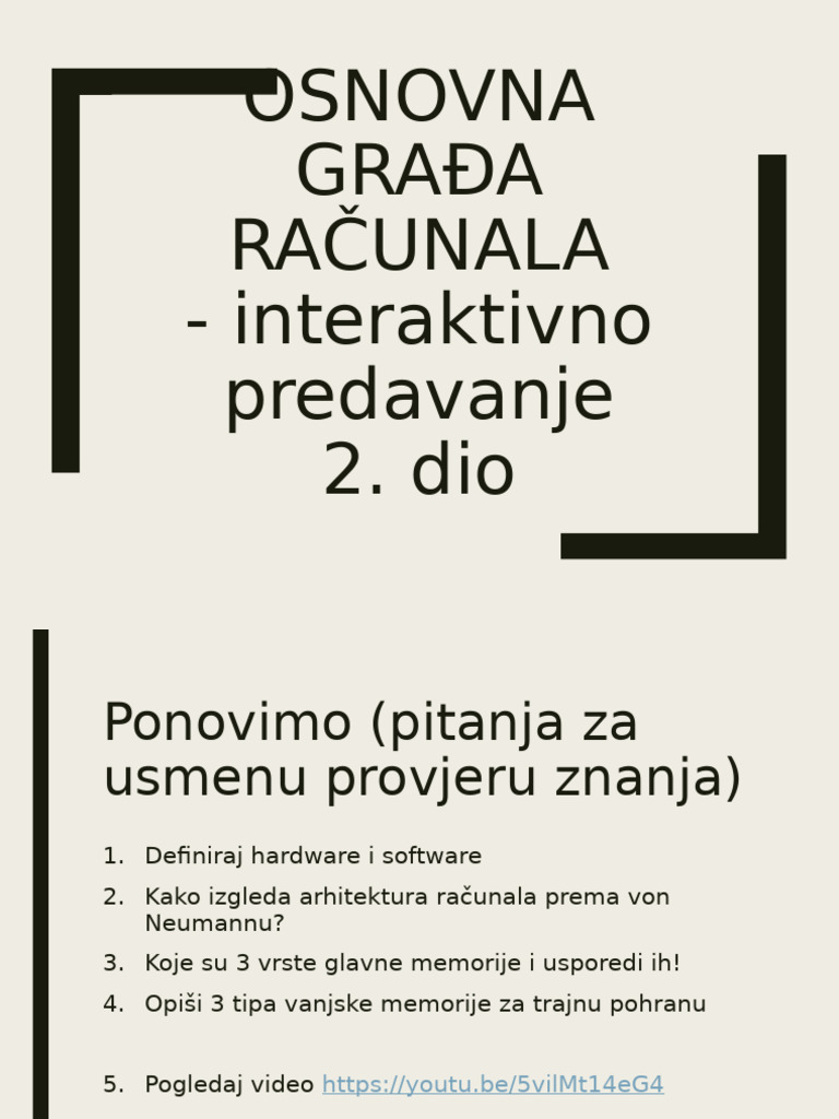 3 Građa Računala | PDF