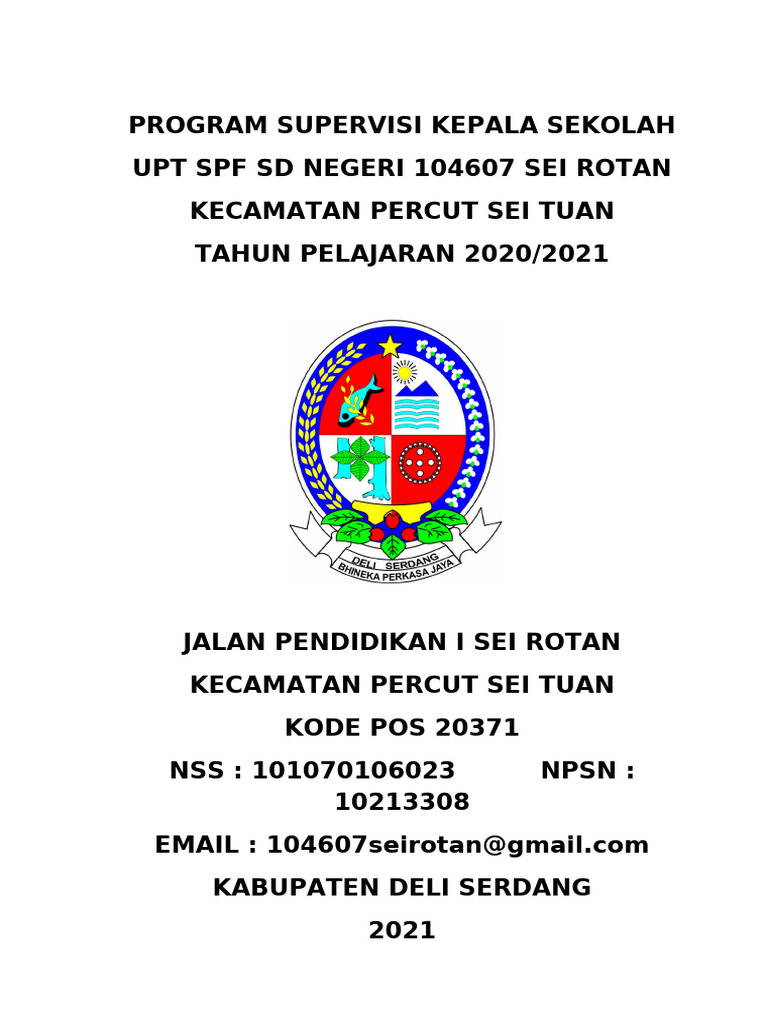 Cover Program Supervisi Kepala Sekolah | PDF | Pengelolaan Keuangan & Uang