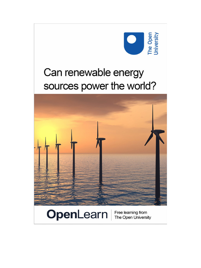 Can Renewable Energy Sources Power The World | PDF | Greenhouse Gas ...