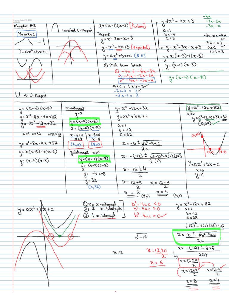 CA PRC 2 Quadratic Equation Test | PDF