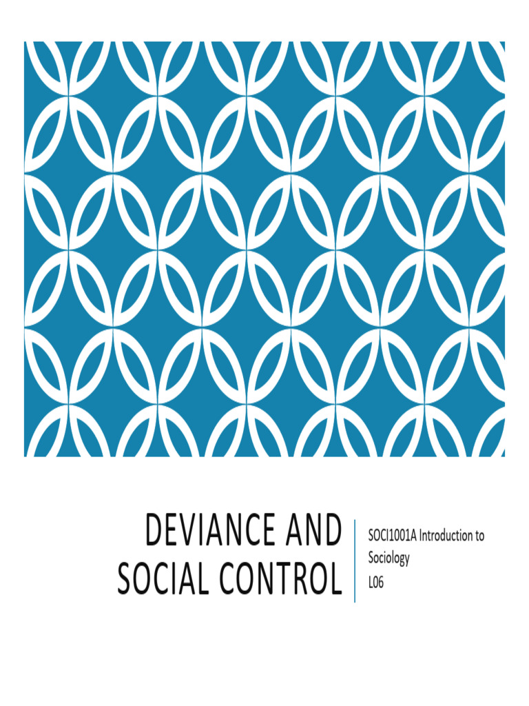 Understanding Deviance and Social Control | PDF | Deviance (Sociology ...