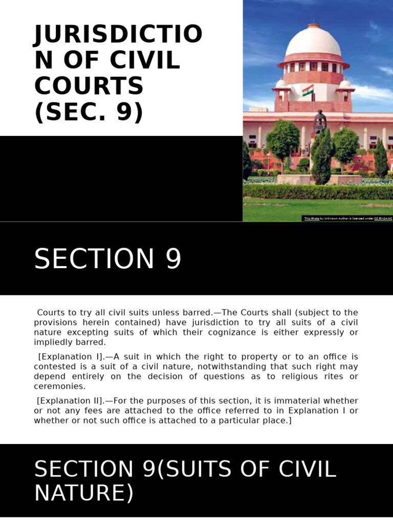Jurisdiction Of Civil Courts Explained Pdf Jurisdiction Lawsuit