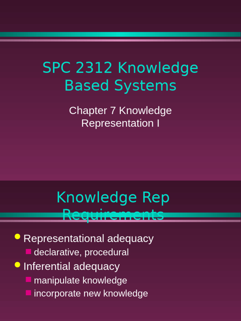 Chapter 7 knowledge representation pdf inheritance object oriented