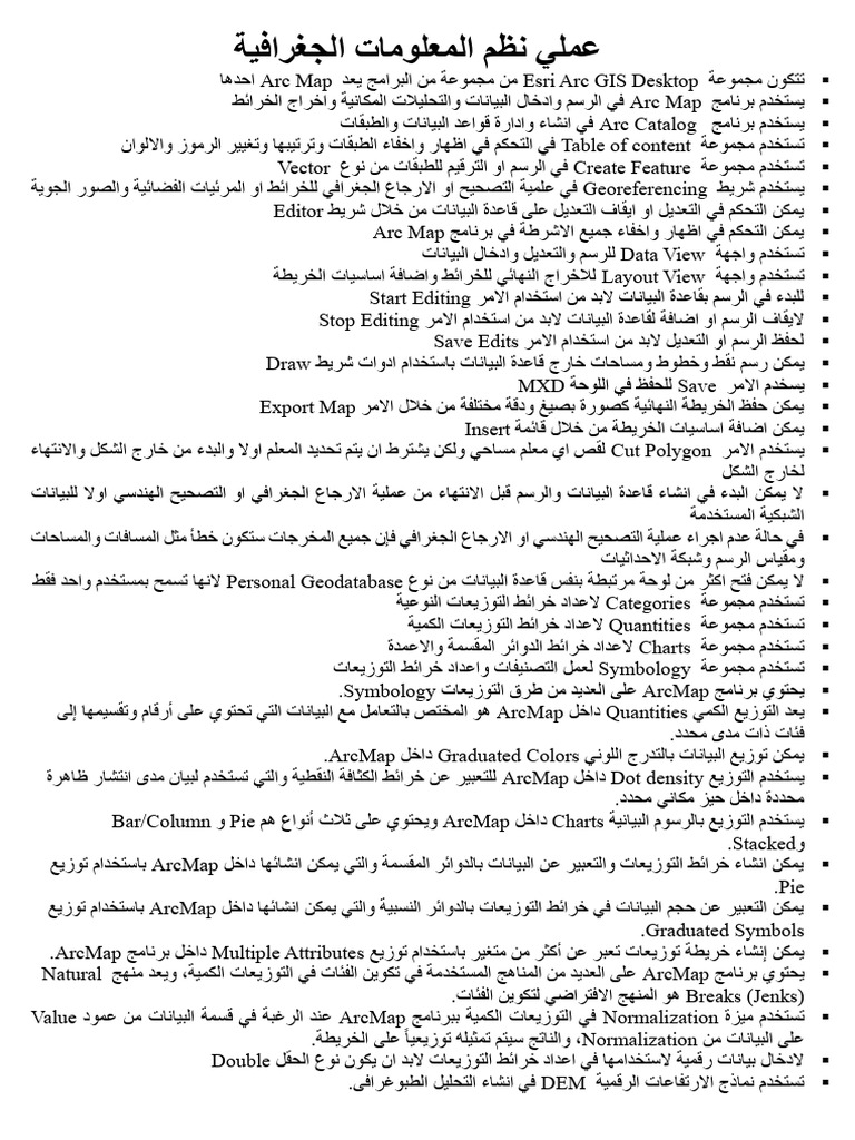 عملي نظم المعلومات الجغرافية | PDF
