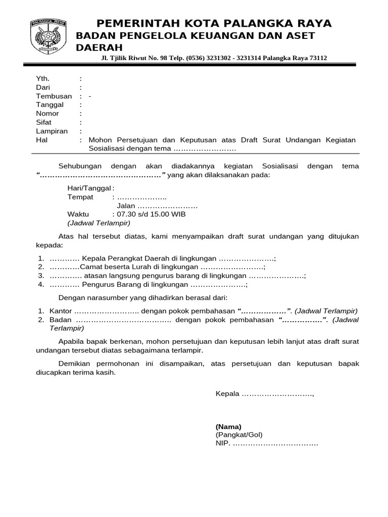 Persetujuan Draft Undangan Sosialisasi | PDF | Game & Aktivitas