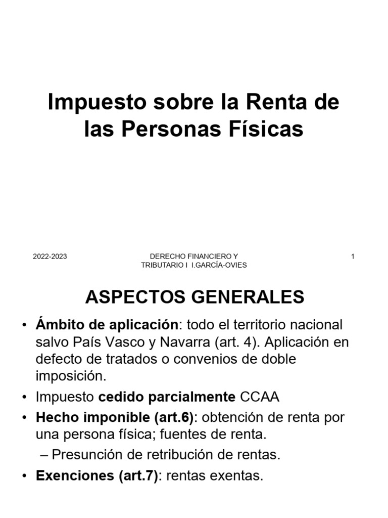 Guía del IRPF 2022-2023 en España | PDF | Impuestos | Impuesto sobre la ...