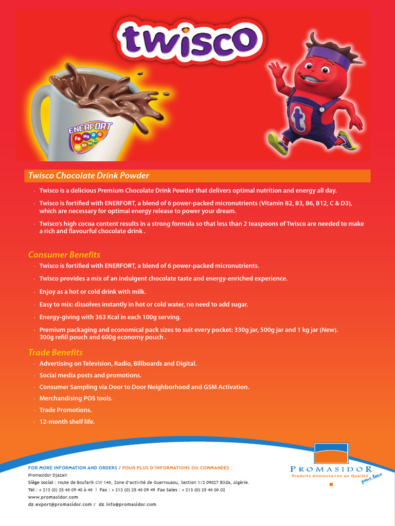 Twisco Chocolate Drink Powder Overview | PDF | Chocolate | Drink