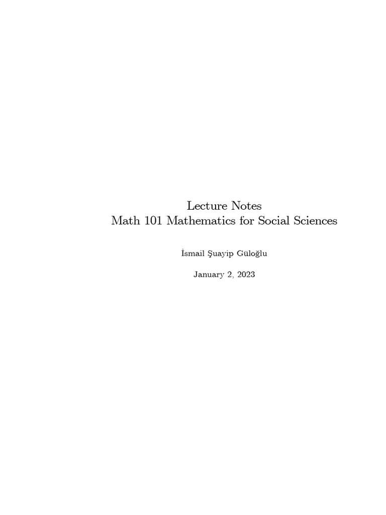 Lecture Notes Math 101 (Son) PDF | PDF | Exponentiation | Function ...