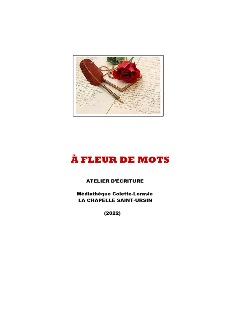 Atelier d'écriture : À fleur de mots | PDF | Molière | Plume
