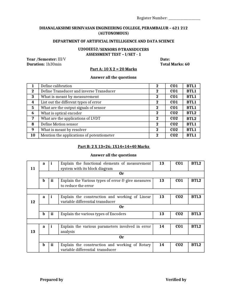 s&T- Iat 1 - Test - Set 1 | PDF | Sensor | Applied Mathematics