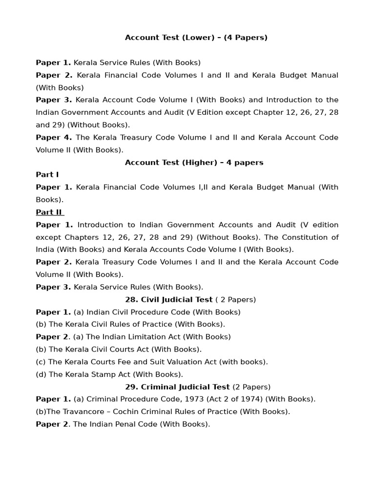 Kerala Government Exam Guide | PDF