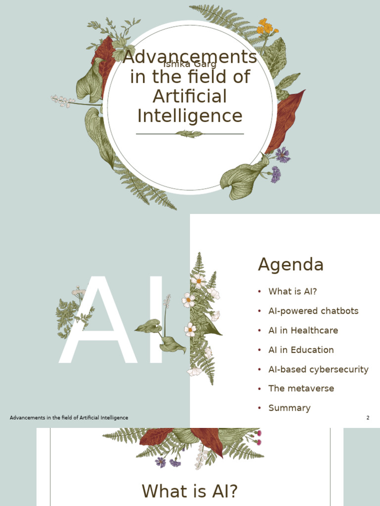 Advancements in The Field of Artificial Intelligence | PDF | Artificial ...