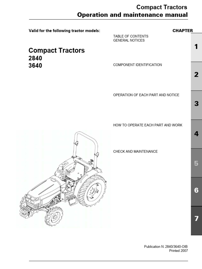 Manuel Dopération Tracteur 3640 Pdf 
