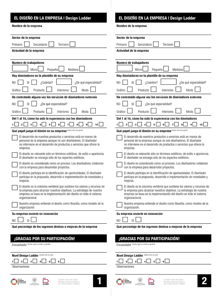 DyGP - WORKBOOK 2023 - 2024 - Encuesta Design Ladder | PDF | Diseño ...