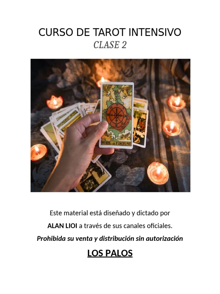 Curso Intensivo de Tarot: Clases y Técnicas | PDF | Tarot