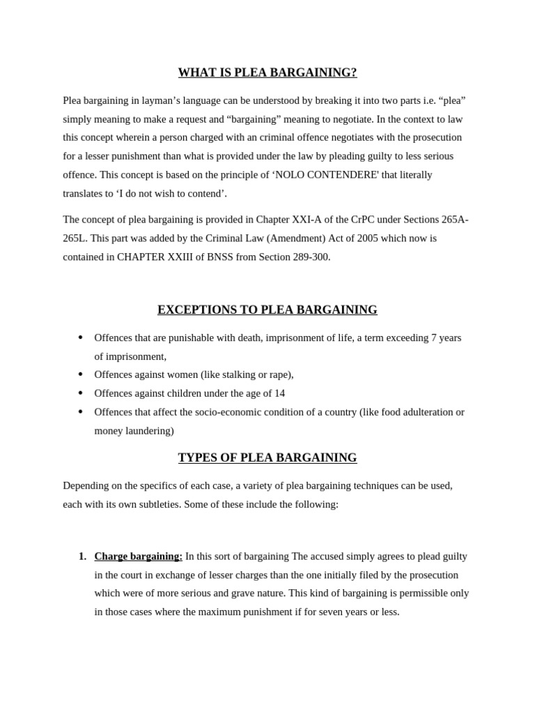 crpc | PDF | Plea | Plea Bargain