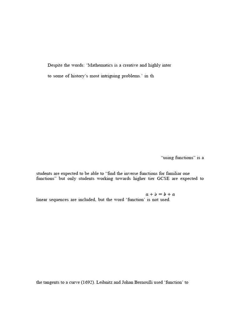 History of Functions in Mathematics Education | PDF | Function ...