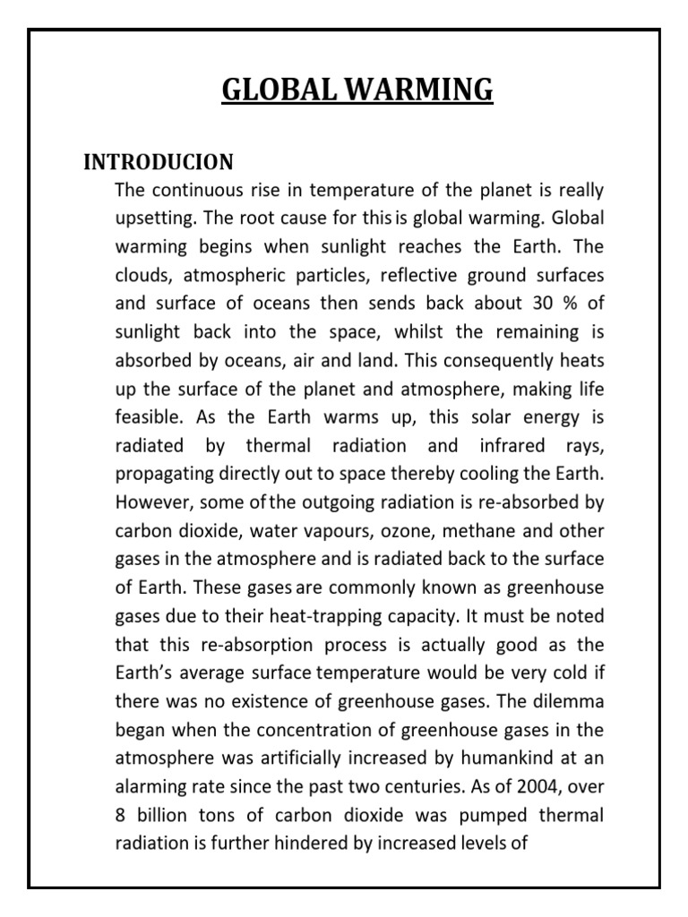 Understanding Global Warming Causes | PDF | Greenhouse Effect | Climate ...