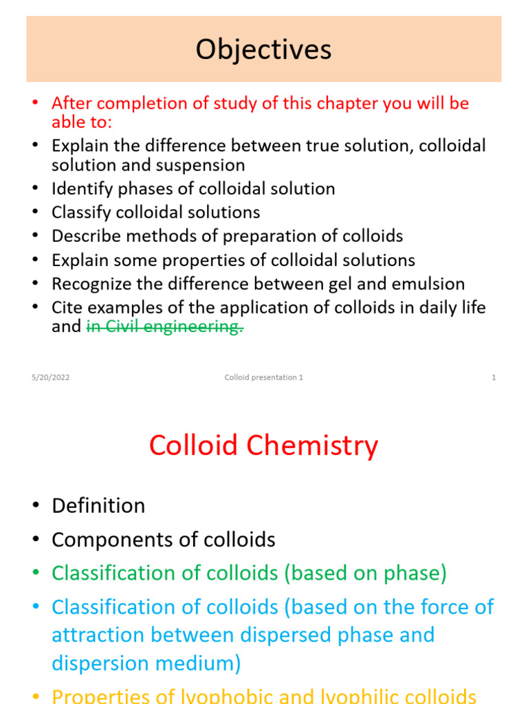 Understanding Colloidal Solutions | PDF | Colloid | Emulsion
