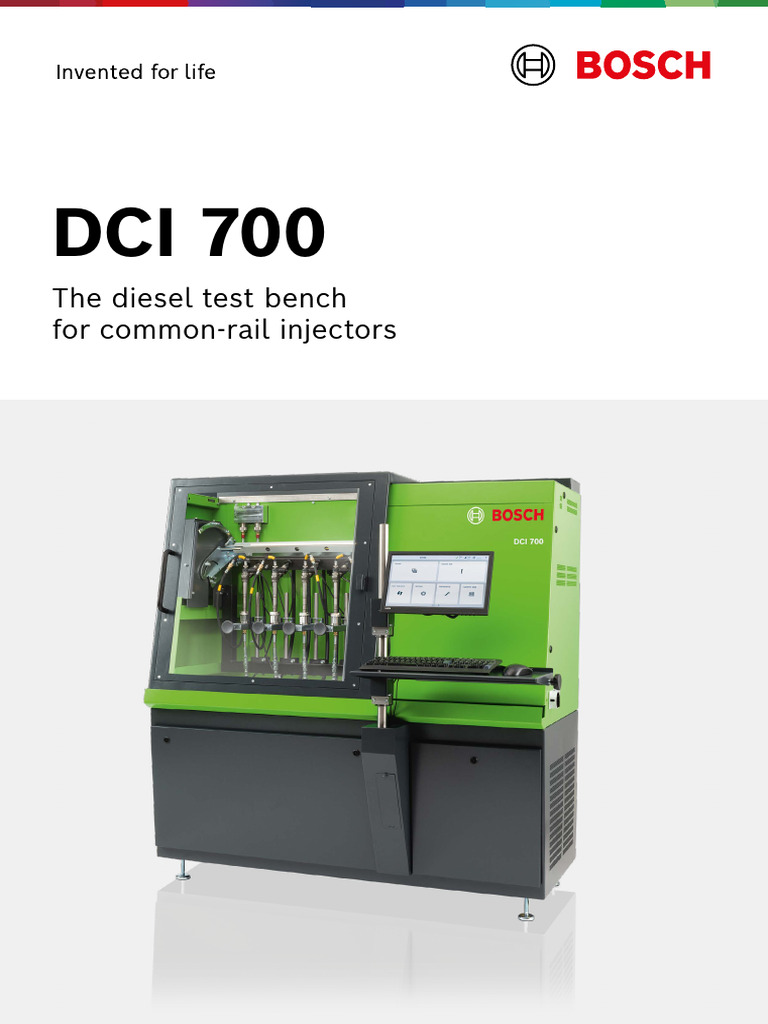 Bosch DCI 700 Injector Test Bench | PDF | Alternating Current